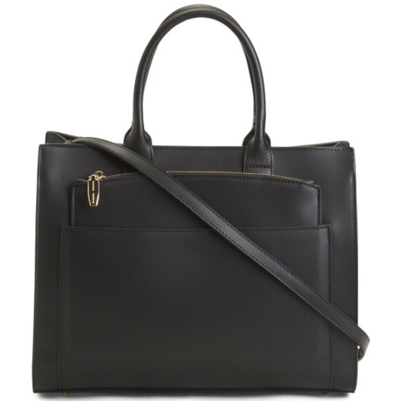 OFFICINA ARTIGIANA Made In Italy Ruga Leather Structured Shoulder handBag - Picture 1 of 11